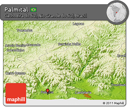 Physical Panoramic Map of Palmital