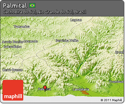 Physical Panoramic Map of Palmital