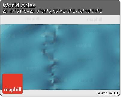 Satellite 3D Map of the Area around 29° 25' 43" S, 56° 10' 29" E