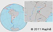 Gray Location Map of Yapeyú