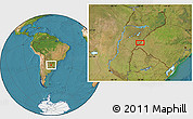 Satellite Location Map of Yapeyú