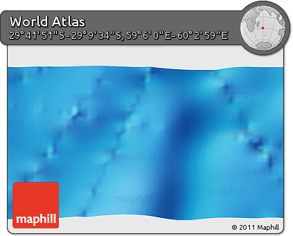 Physical 3D Map of the Area around 29° 25' 43" S, 59° 34' 30" E