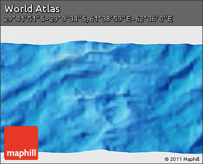 Physical 3D Map of the Area around 29° 25' 43" S, 62° 7' 30" E