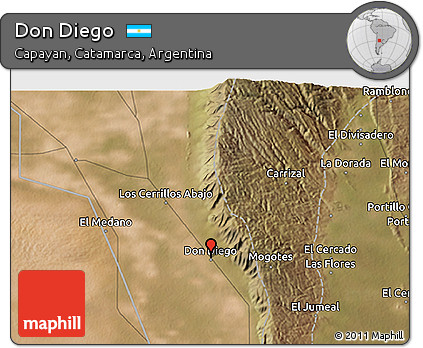Satellite 3D Map of Don Diego