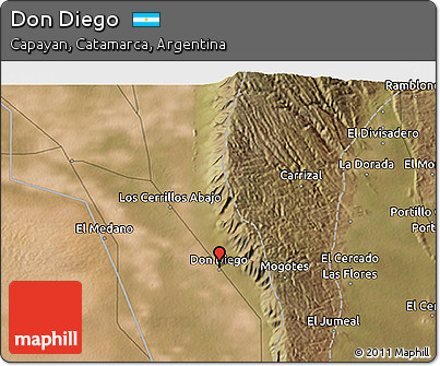 Satellite 3D Map of Don Diego