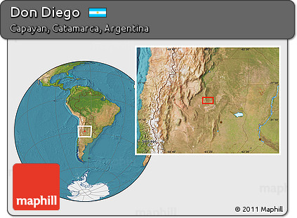 Satellite Location Map of Don Diego