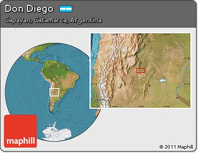 Satellite Location Map of Don Diego