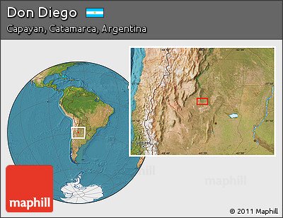 Satellite Location Map of Don Diego