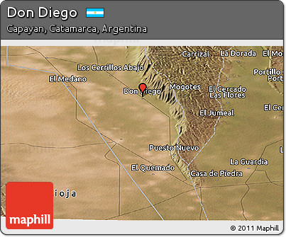 Satellite Panoramic Map of Don Diego