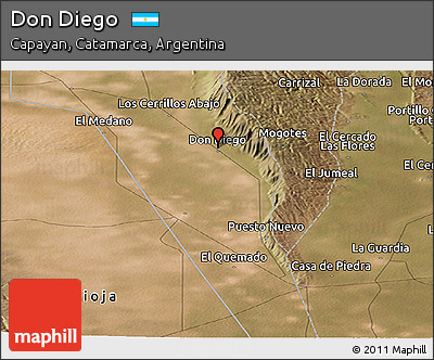 Satellite Panoramic Map of Don Diego