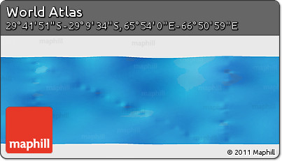 Shaded Relief Panoramic Map of the Area around 29° 25' 43" S, 66° 22' 30" E