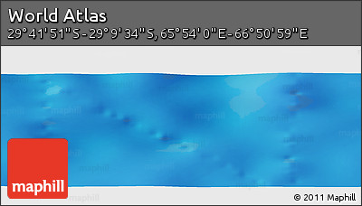 Shaded Relief Panoramic Map of the Area around 29° 25' 43" S, 66° 22' 30" E