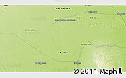 Physical 3D Map of the area around 29° 25' 43" S, 66° 13' 29" W