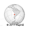 Outline Map of the Area around 29° 25' 43" S, 70° 28' 29" W, rectangular outline