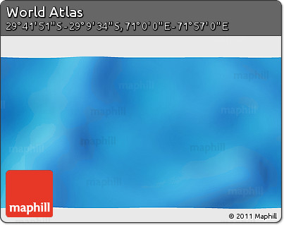 Physical 3D Map of the Area around 29° 25' 43" S, 71° 28' 29" E