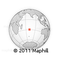 Outline Map of the Area around 29° 25' 43" S, 71° 28' 29" E, rectangular outline