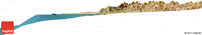 Satellite Horizon Map of the Area around 29° 25' 43" S, 71° 19' 29" W