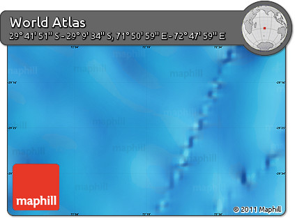 Physical Map of the Area around 29° 25' 43" S, 72° 19' 29" E