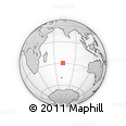 Outline Map of the Area around 29° 25' 43" S, 72° 19' 29" E, rectangular outline
