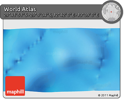 Physical 3D Map of the Area around 29° 25' 43" S, 73° 10' 30" E