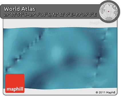 Satellite 3D Map of the Area around 29° 25' 43" S, 73° 10' 30" E