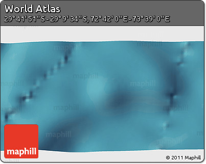 Satellite 3D Map of the Area around 29° 25' 43" S, 73° 10' 30" E