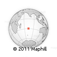 Outline Map of the Area around 29° 25' 43" S, 73° 10' 30" E, rectangular outline