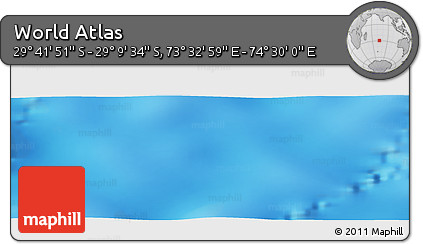Physical Panoramic Map of the Area around 29° 25' 43" S, 74° 1' 30" E