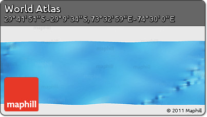 Physical Panoramic Map of the Area around 29° 25' 43" S, 74° 1' 30" E