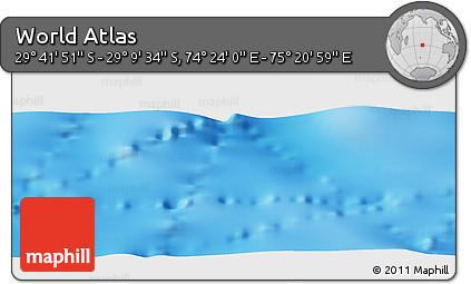 Physical Panoramic Map of the Area around 29° 25' 43" S, 74° 52' 30" E