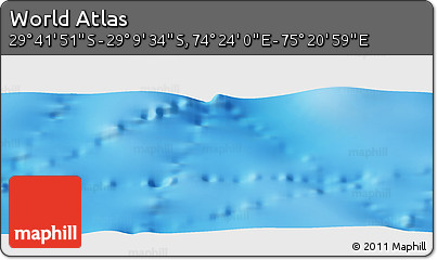Physical Panoramic Map of the Area around 29° 25' 43" S, 74° 52' 30" E