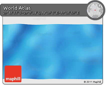 Physical 3D Map of the Area around 29° 25' 43" S, 79° 7' 30" E