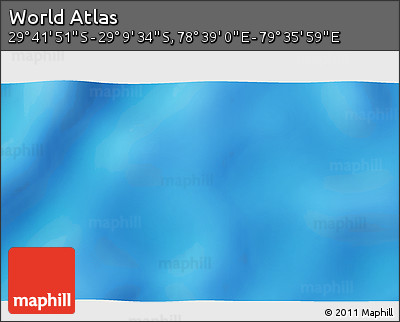 Physical 3D Map of the Area around 29° 25' 43" S, 79° 7' 30" E