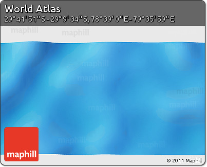 Physical 3D Map of the Area around 29° 25' 43" S, 79° 7' 30" E