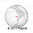 Outline Map of the Area around 29° 25' 43" S, 79° 49' 29" W, rectangular outline