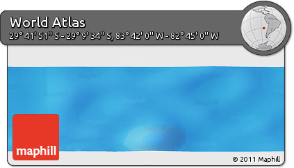 Shaded Relief Panoramic Map of the Area around 29° 25' 43" S, 83° 13' 29" W