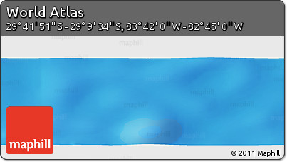 Shaded Relief Panoramic Map of the Area around 29° 25' 43" S, 83° 13' 29" W