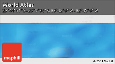 Shaded Relief Panoramic Map of the Area around 29° 25' 43" S, 83° 13' 29" W