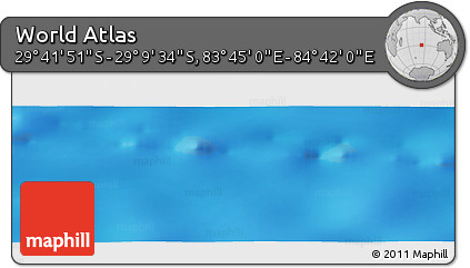 Physical Panoramic Map of the Area around 29° 25' 43" S, 84° 13' 29" E