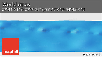 Physical Panoramic Map of the Area around 29° 25' 43" S, 84° 13' 29" E