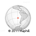 Outline Map of the Area around 29° 25' 43" S, 88° 19' 29" W, rectangular outline