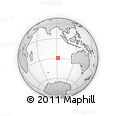Outline Map of the Area around 29° 25' 43" S, 91° 52' 30" E, rectangular outline