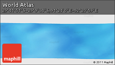 Physical Panoramic Map of the Area around 29° 25' 43" S, 91° 52' 30" E