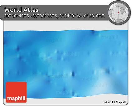 Physical 3D Map of the Area around 29° 54' 34" S, 0° 4' 30" E