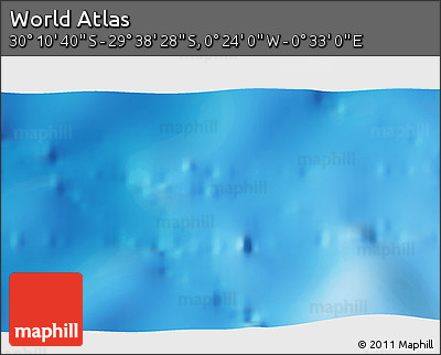 Physical 3D Map of the Area around 29° 54' 34" S, 0° 4' 30" E