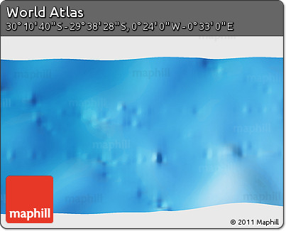 Physical 3D Map of the Area around 29° 54' 34" S, 0° 4' 30" E
