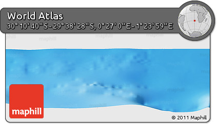 Physical Panoramic Map of the Area around 29° 54' 34" S, 0° 55' 29" E