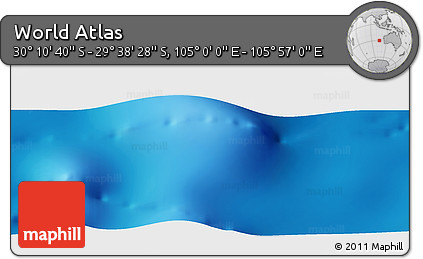 Physical Panoramic Map of the Area around 29° 54' 34" S, 105° 28' 29" E