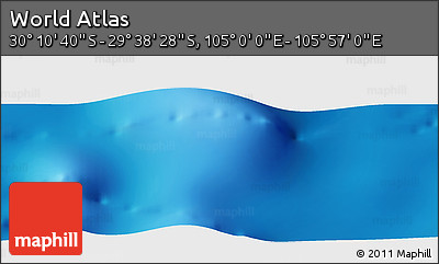 Physical Panoramic Map of the Area around 29° 54' 34" S, 105° 28' 29" E