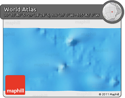 Physical 3D Map of the Area around 29° 54' 34" S, 106° 10' 30" W